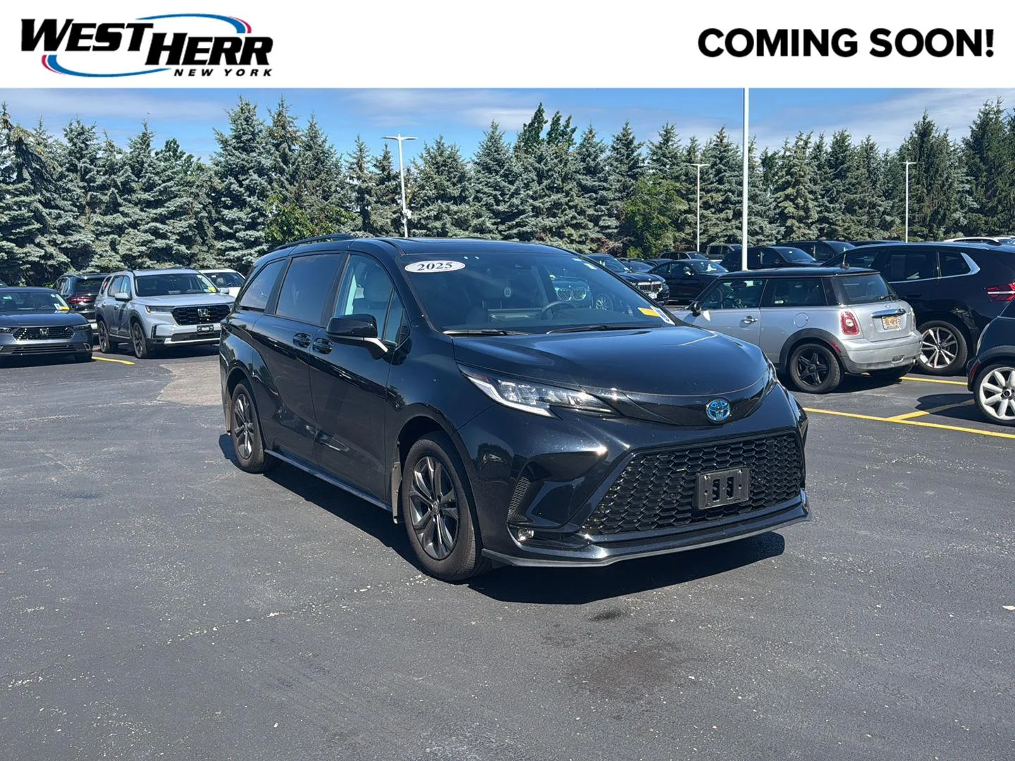 Used 2025 Midnight Black Metallic Toyota XSE image 1