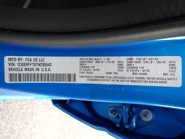 New 2026 Hydro Blue Pearl-Coat Exterior Paint RAM Big Horn/Lone Star image 17