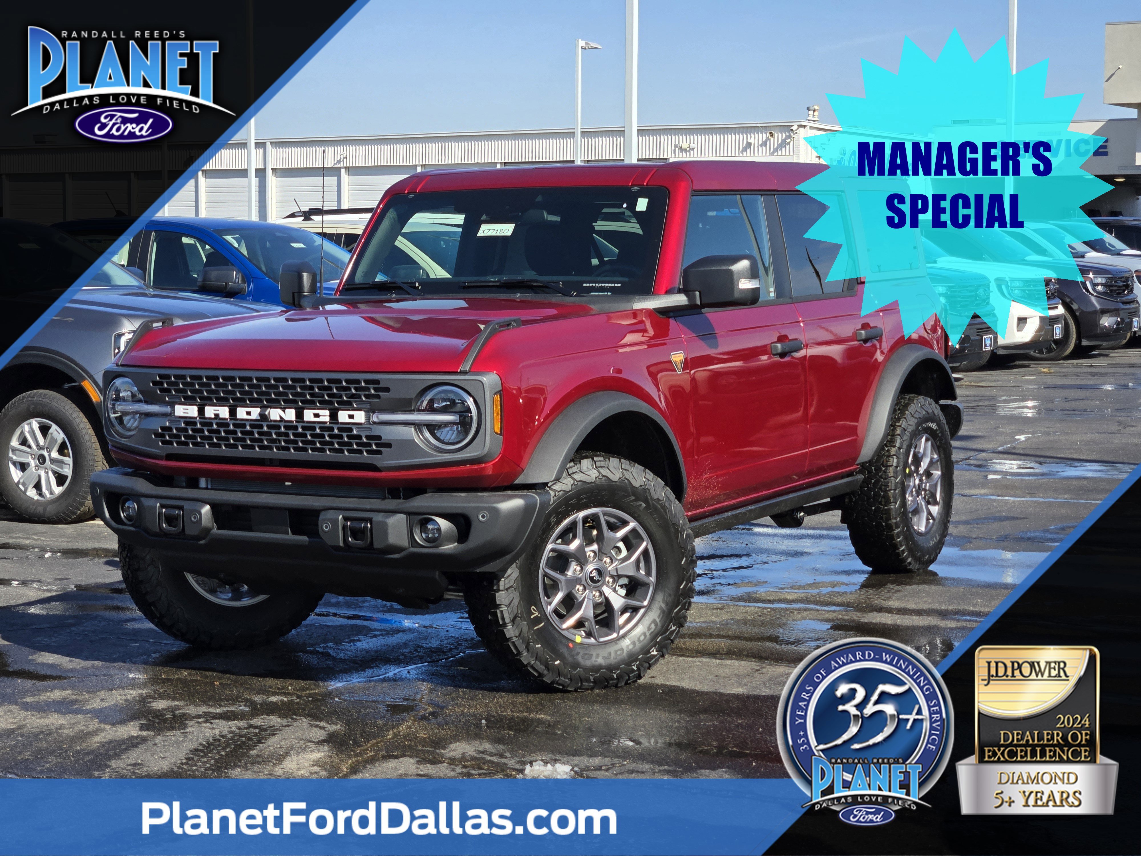 New 2025 Ruby Red Metallic Tntd Clearcoat Ford Badlands image 1