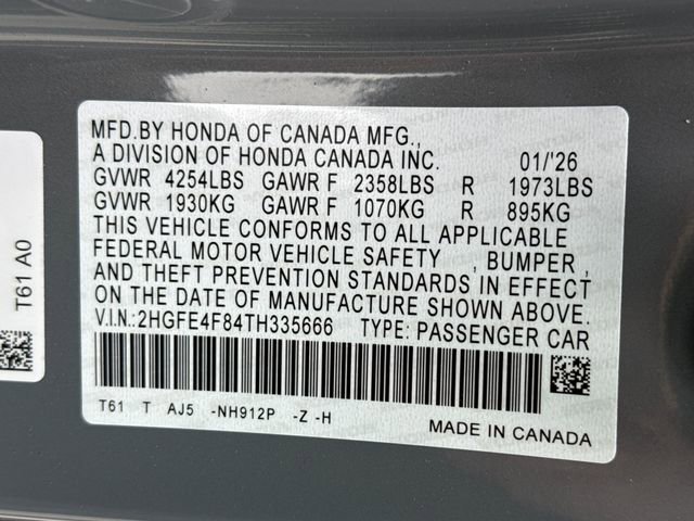 2026 Honda Civic Sport - Photo 20