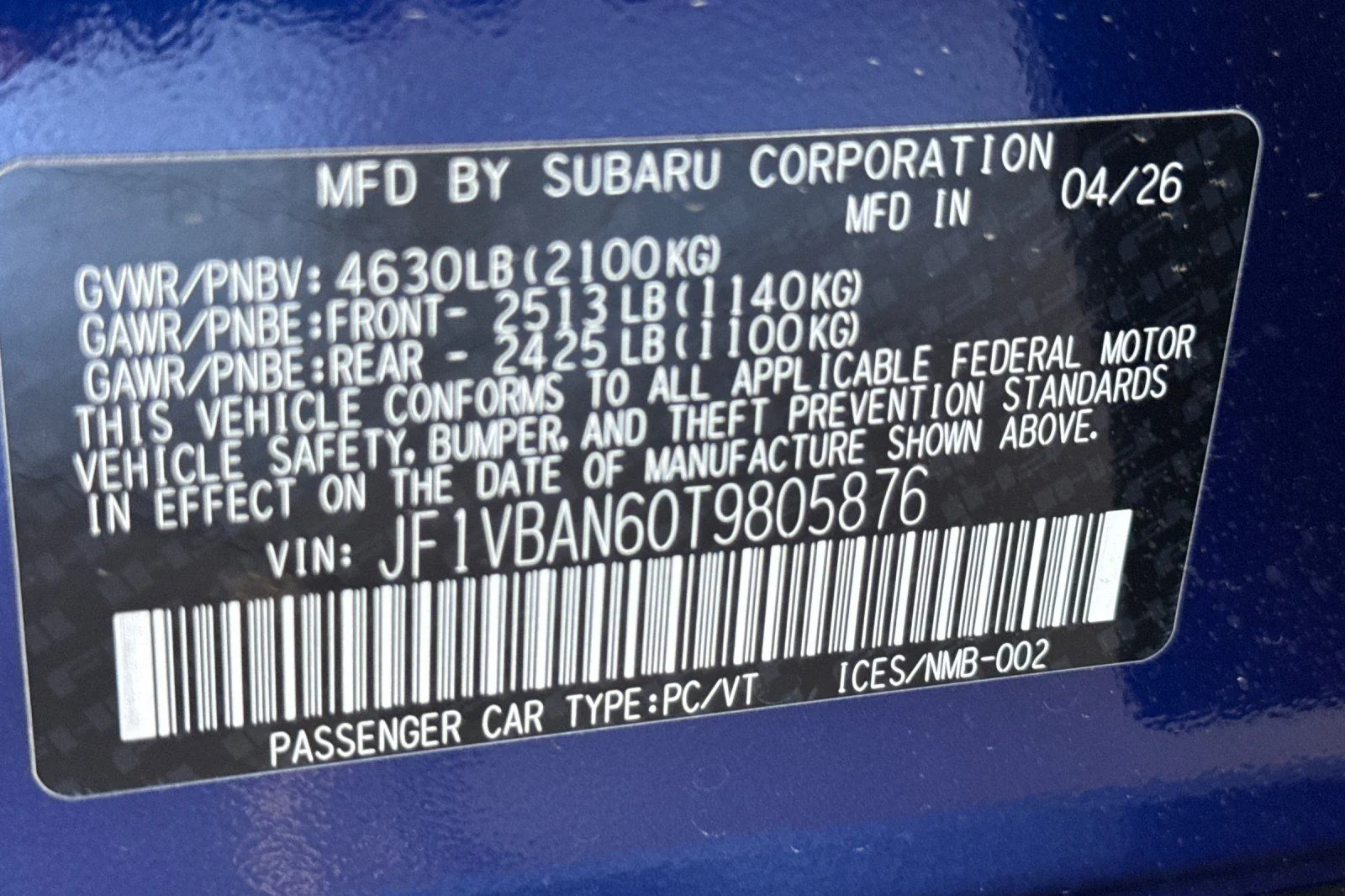 New 2026 Blue Subaru Limited image 27