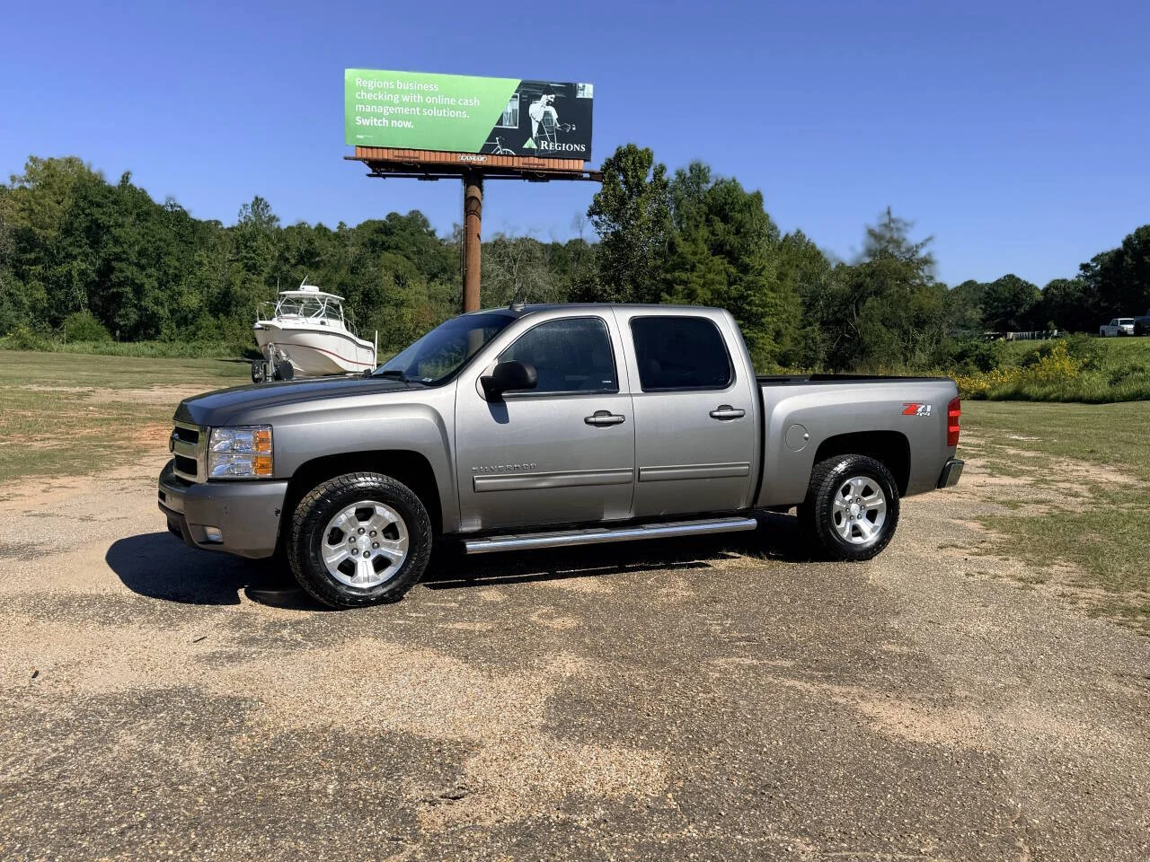 Used 2013 Gray Chevrolet LTZ 4x4 4dr Crew Cab 5.8 ft. SB image 1