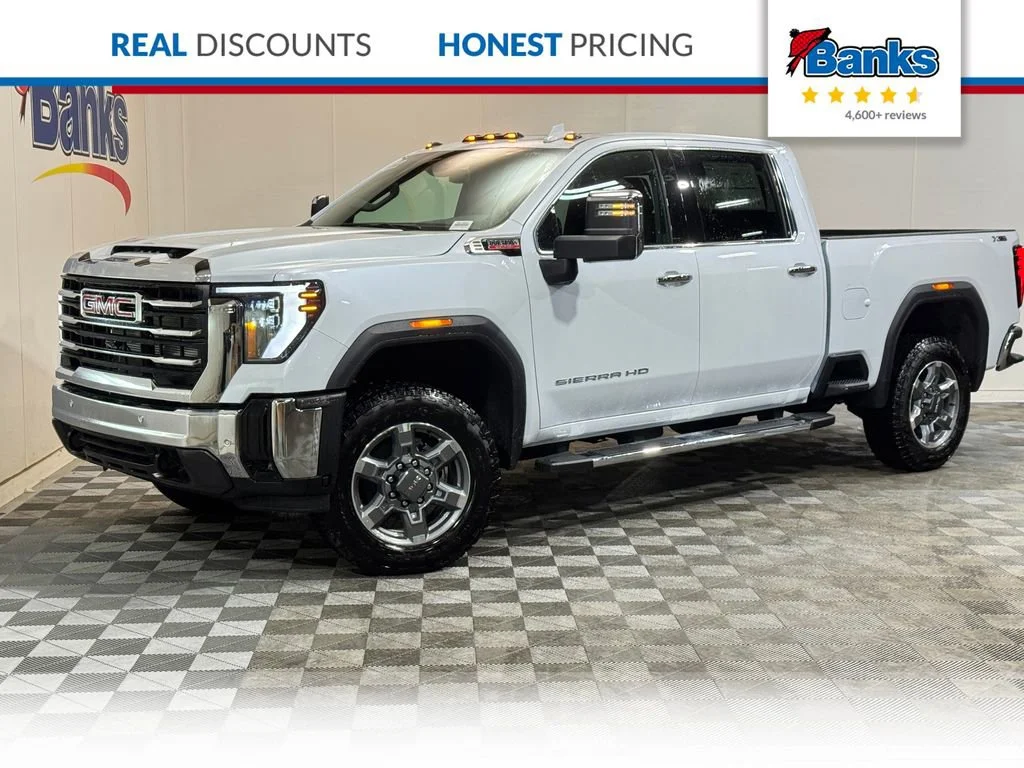 New 2026 Glacier White Tricoat GMC SLT image 1