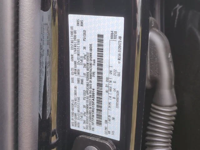 Used 2025 Black Ford RAPTOR 37 PACKAGE image 38