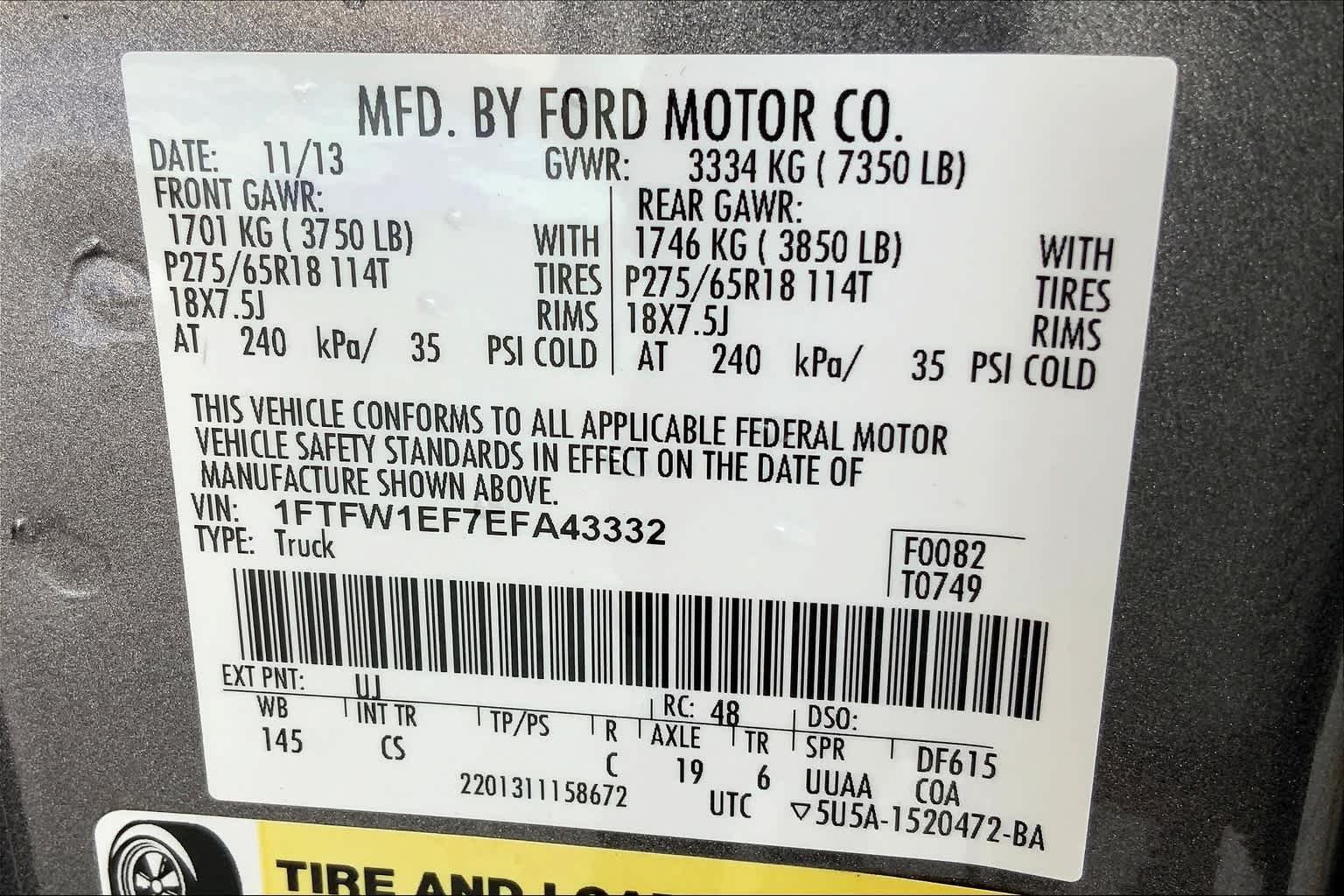 Used 2014 Sterling Gray Metallic Ford STX image 36