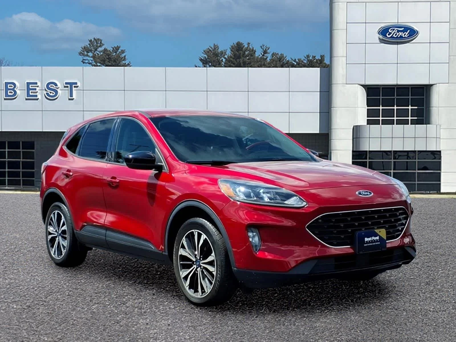 Used 2022 Rapid Red Metallic Tinted Clearcoat Ford SEL image 10