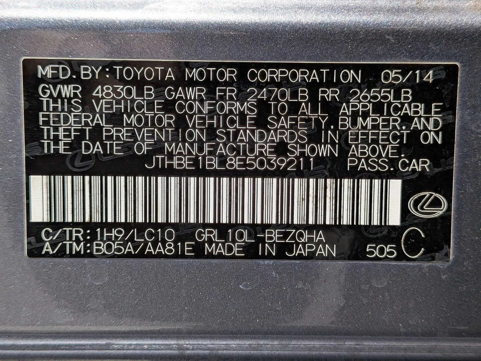 Used 2014 Nebula Gray Pearl Lexus  image 25