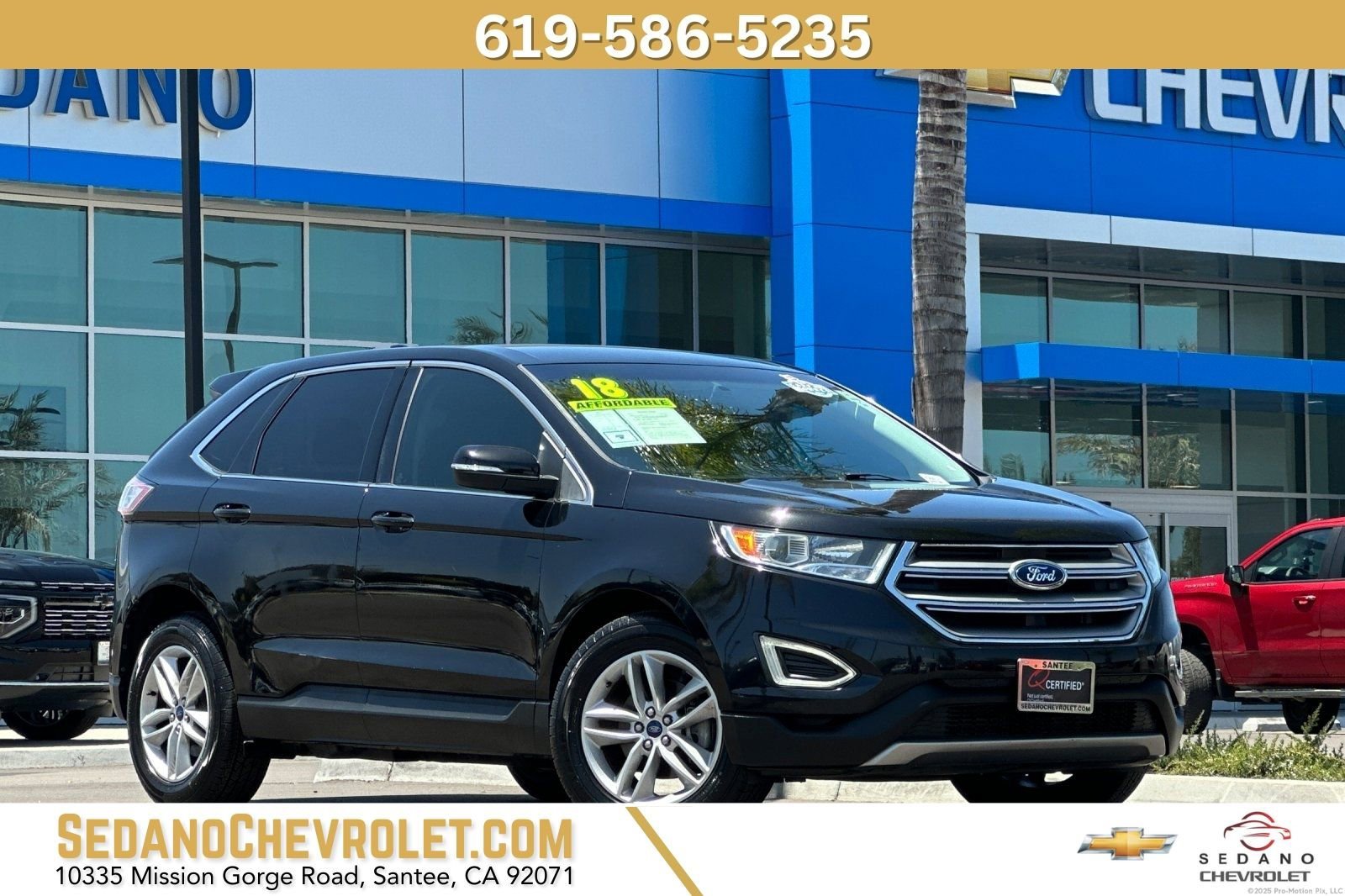 Used 2018 Black Ford SEL image 1