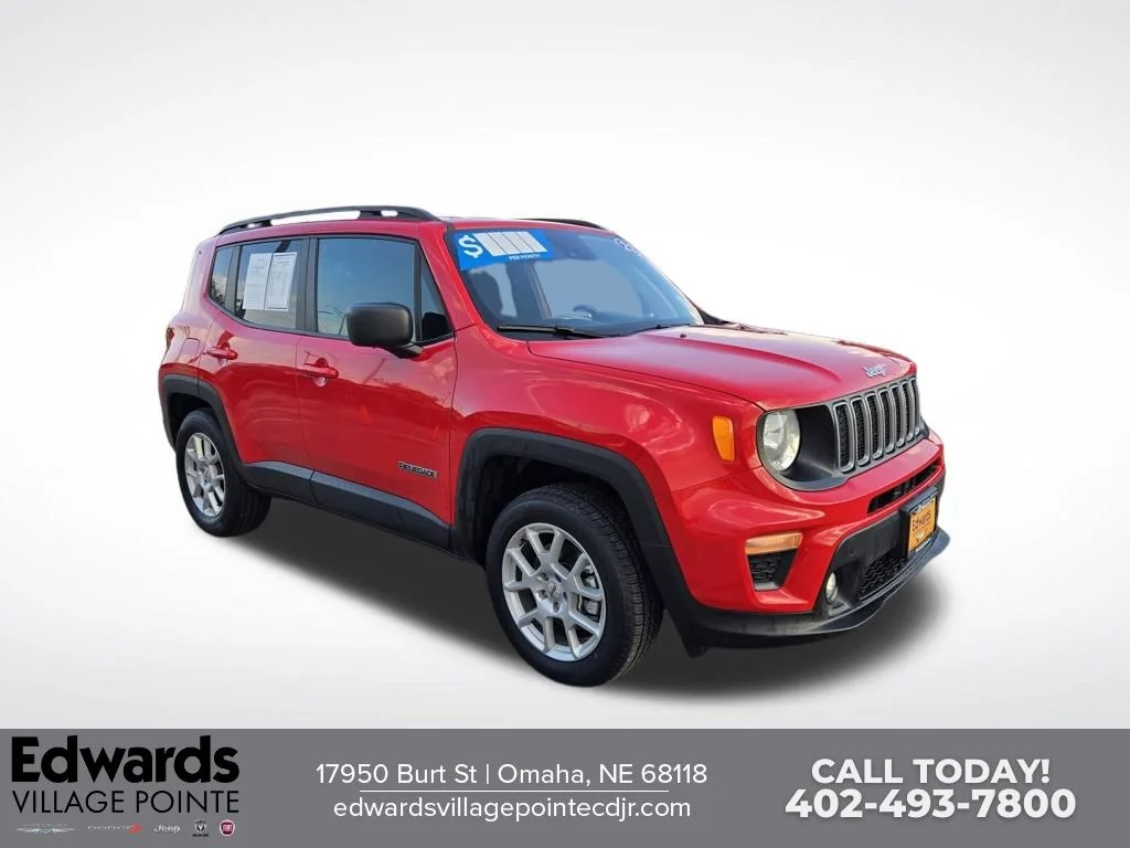 Certified Used 2022 Red Jeep Latitude image 1