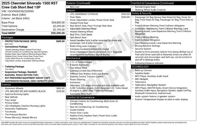 Used 2025 Black Chevrolet RST image 57