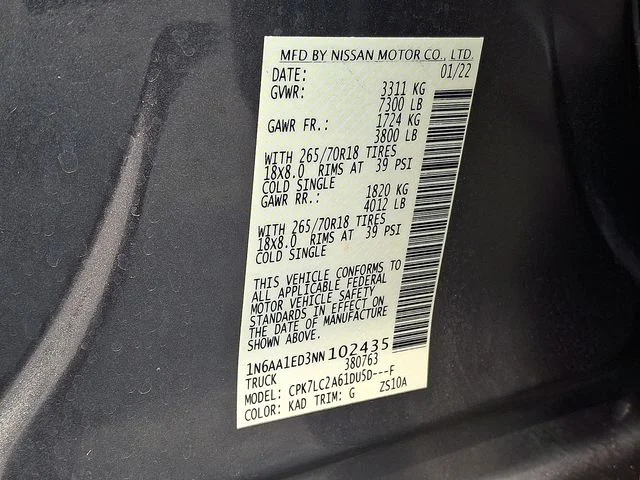 Used 2022 Gray Nissan SV image 25