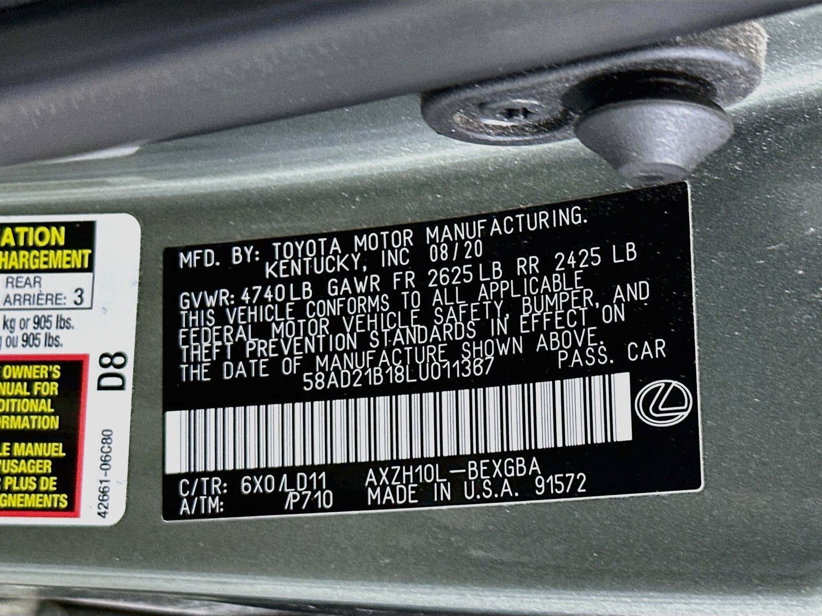 Used 2020 Sunlit Green Lexus 300h image 33