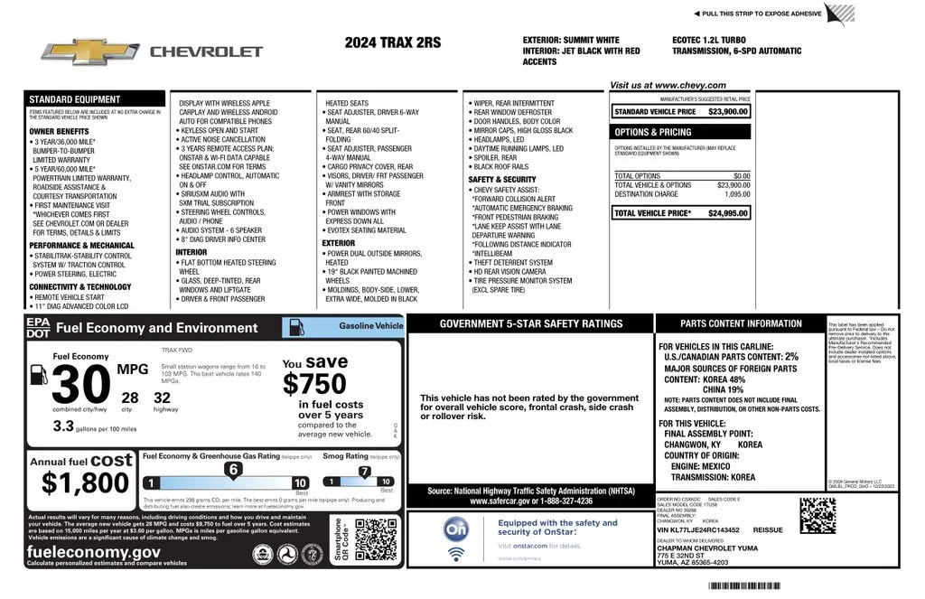 Used 2024 White Chevrolet 2RS image 4