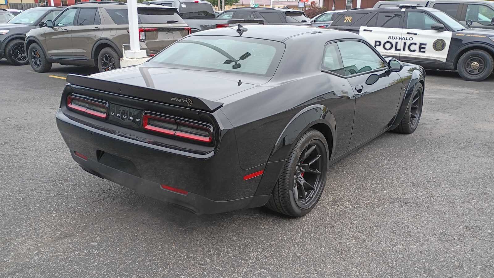 Used 2021 Pitch Black Clearcoat Dodge SRT Hellcat Redeye Widebody image 3