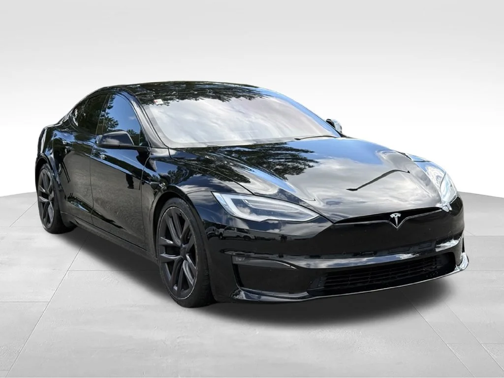 Used 2021 Black Tesla Plaid image 6