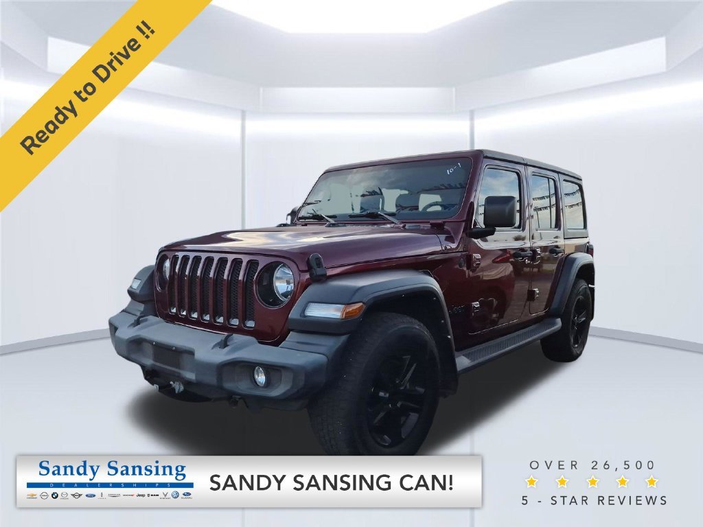 Used 2021 Red Jeep Unlimited Sport Altitude image 1