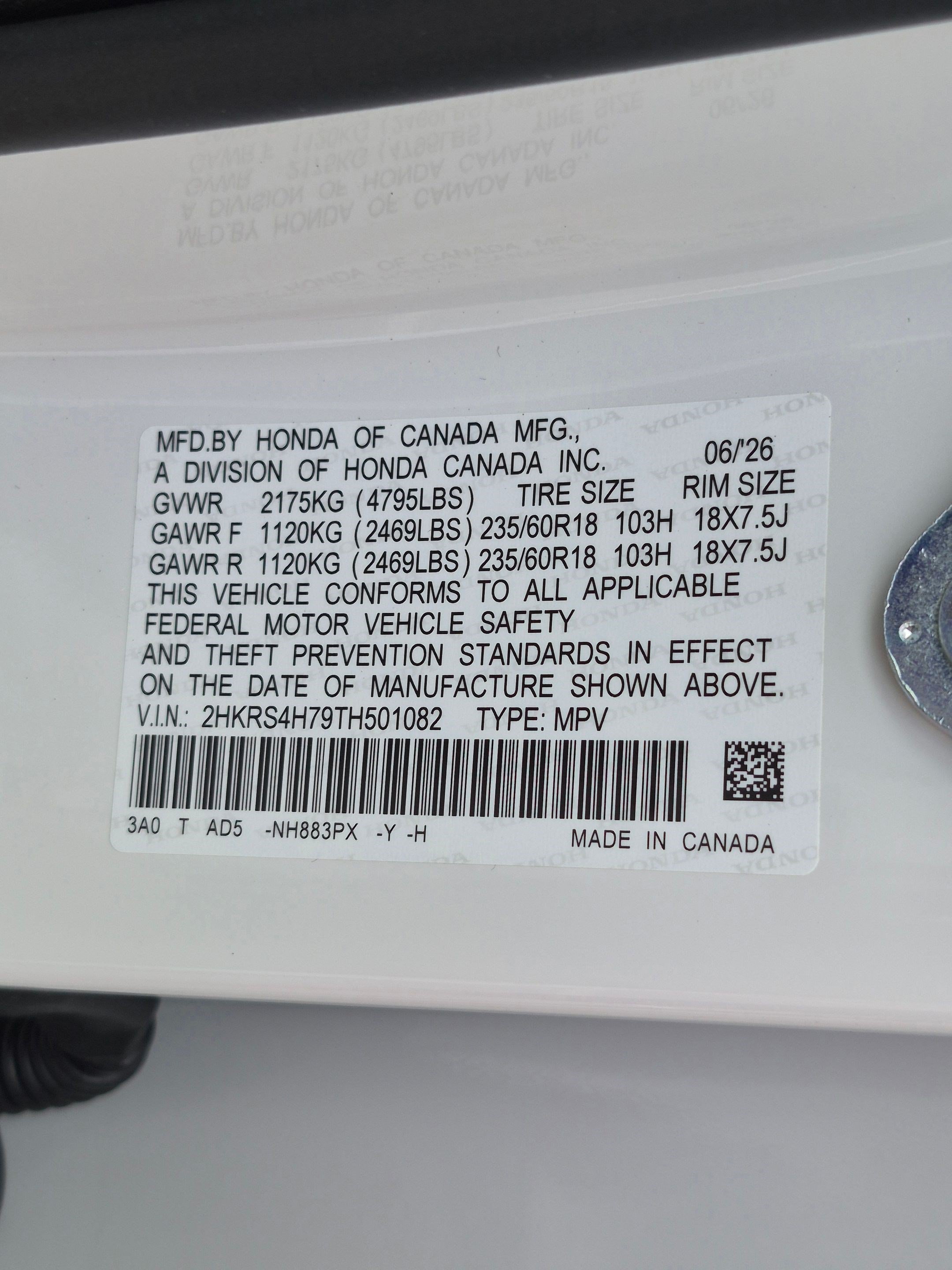 New 2026 Platinum White Pearl Honda EX-L image 26