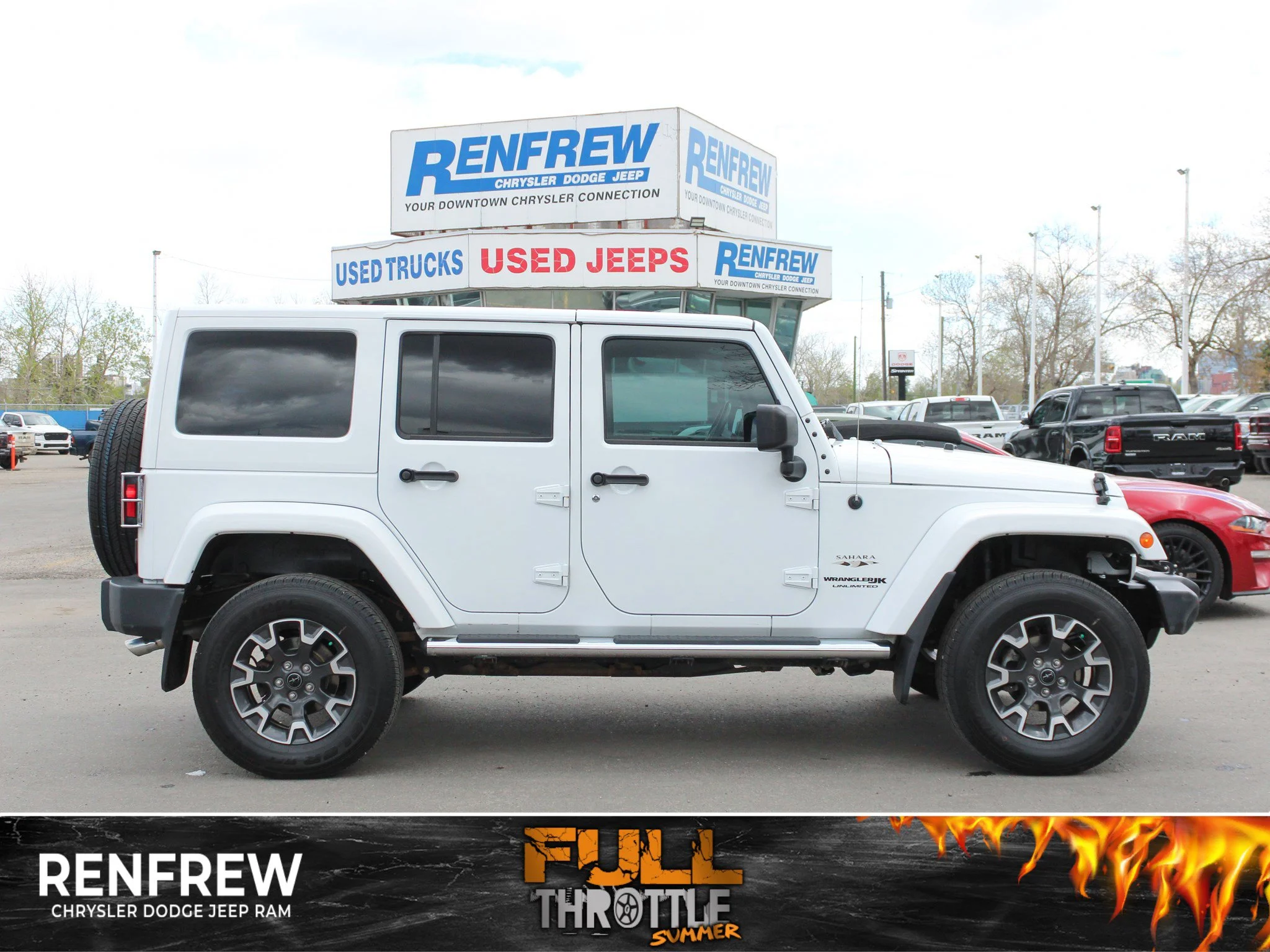 Used 2018 White Jeep Sahara * No Accidents | V6 | 3M PPF | Alpine | Heated Leather | Max Tow Package | NAV | Remote Start image 1
