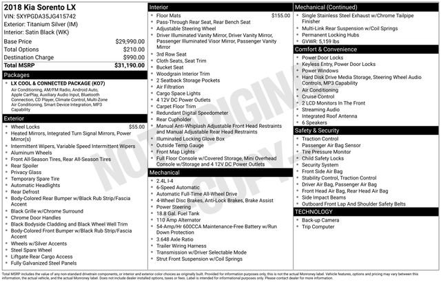 Used 2018 Silver Kia LX image 31