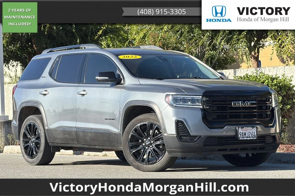 Used 2022 Satin Steel Metallic GMC SLE image 1