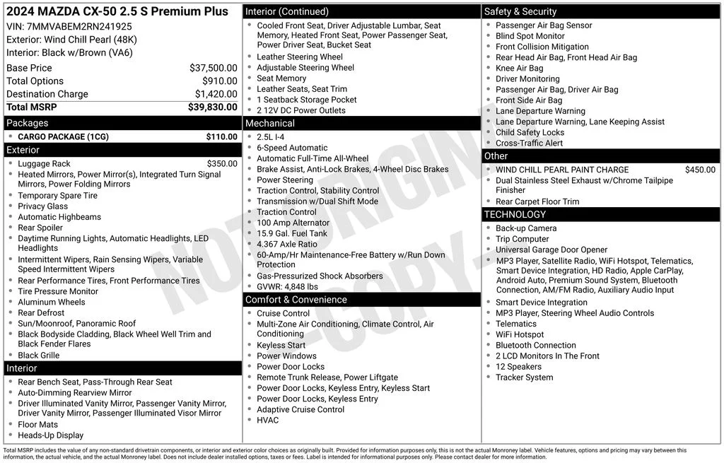Certified Used 2024 Beige Mazda 2.5 S Premium Plus Package image 4
