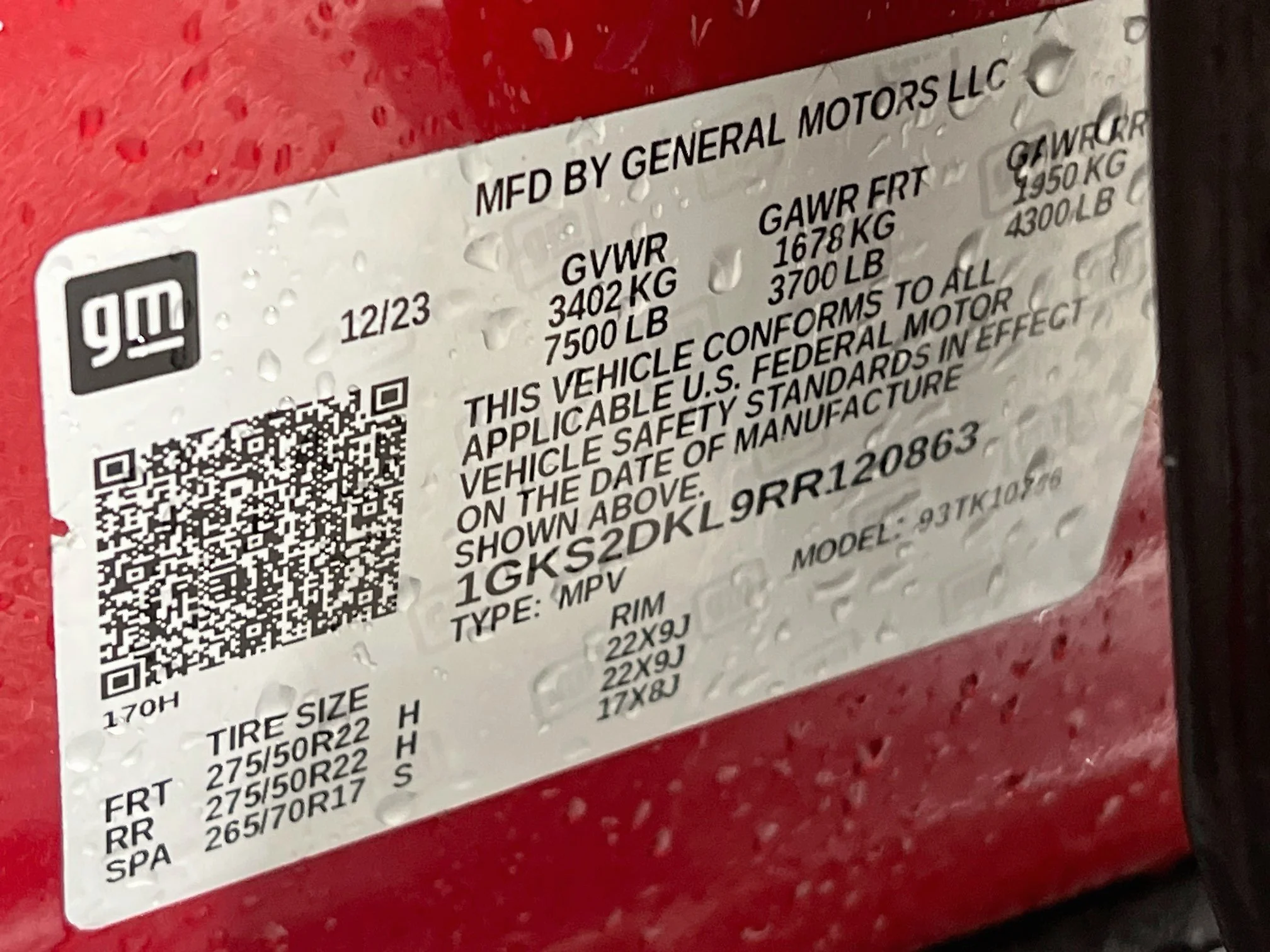 Used 2024 Volcanic Red Tintcoat GMC DENALI image 12