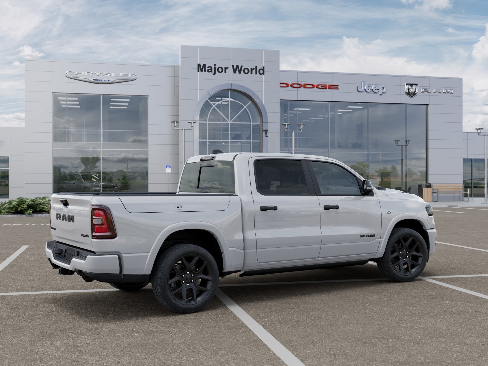 New 2026 Bright White Clear-Coat Exterior Paint RAM LARAMIE image 4