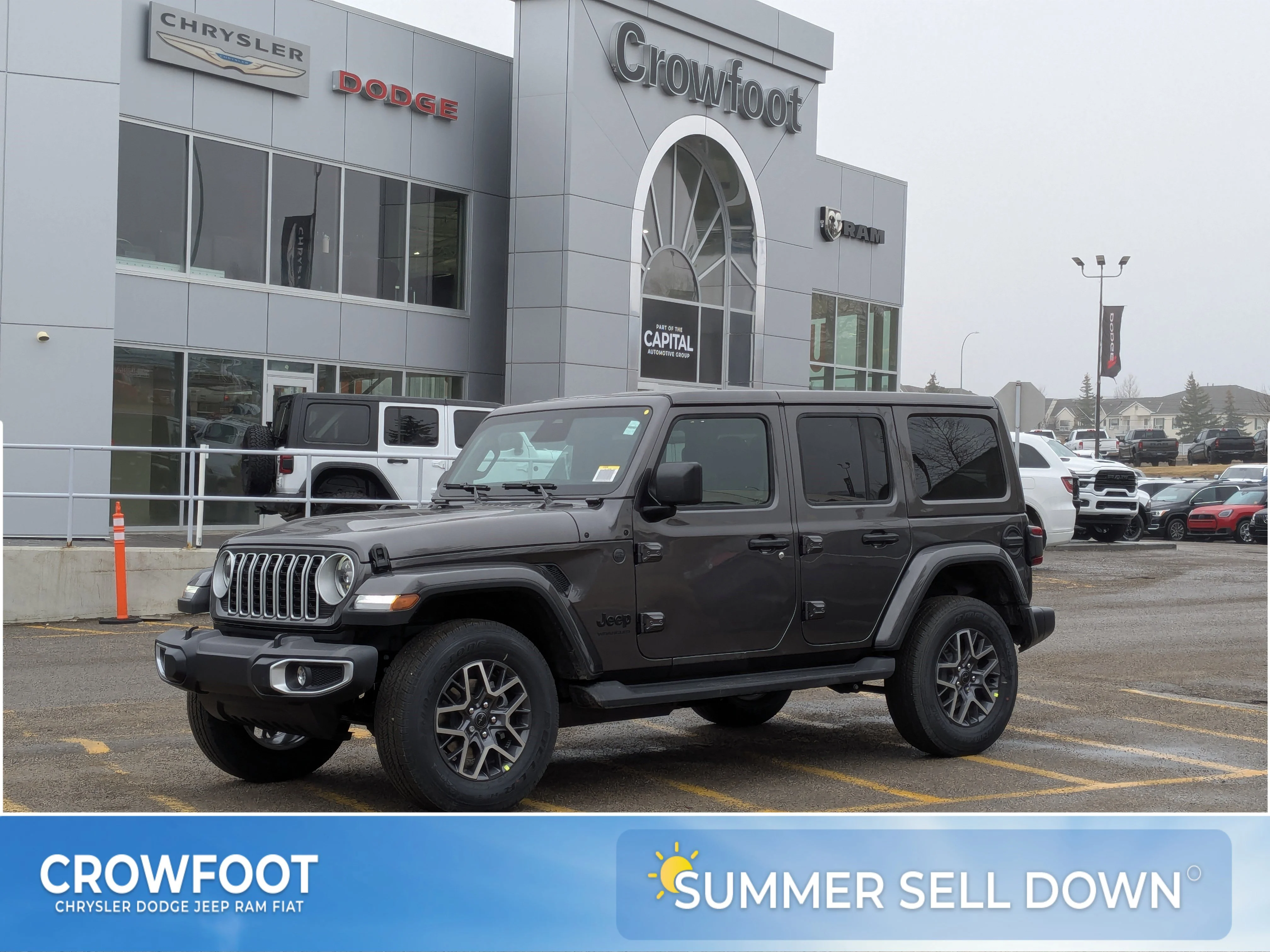 New 2026 Grey Jeep Sahara - - McKinley Leather - Body-Color Top - Power Seats - Remote Start & tons more! image 1