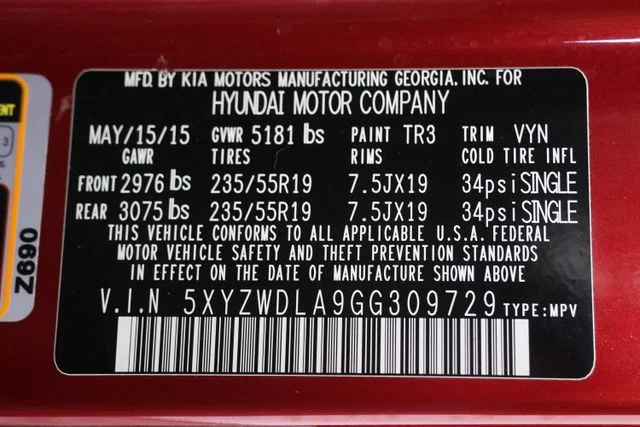 Used 2016 Red Hyundai 2.0T image 29
