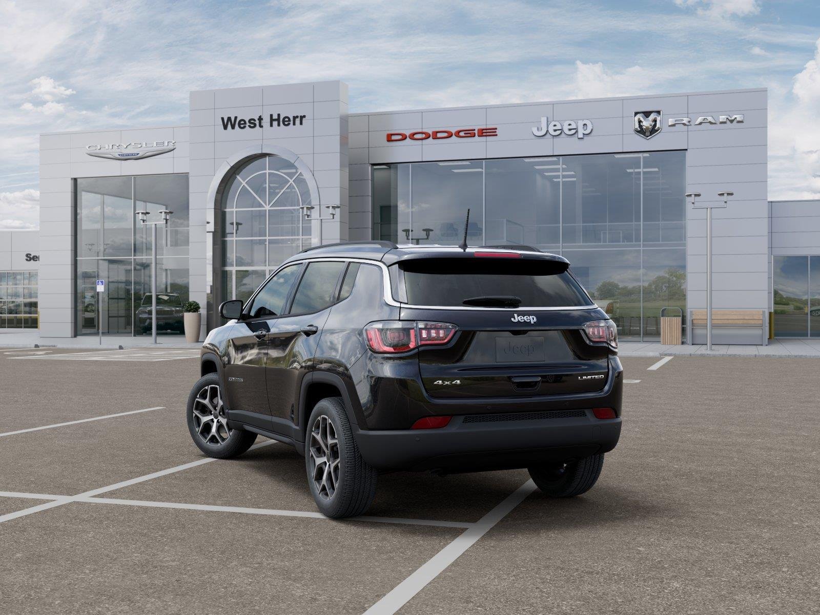 New 2026 Diamond Black Crystal Pearlcoat Jeep COMPASS LIMITED 4X4 image 3