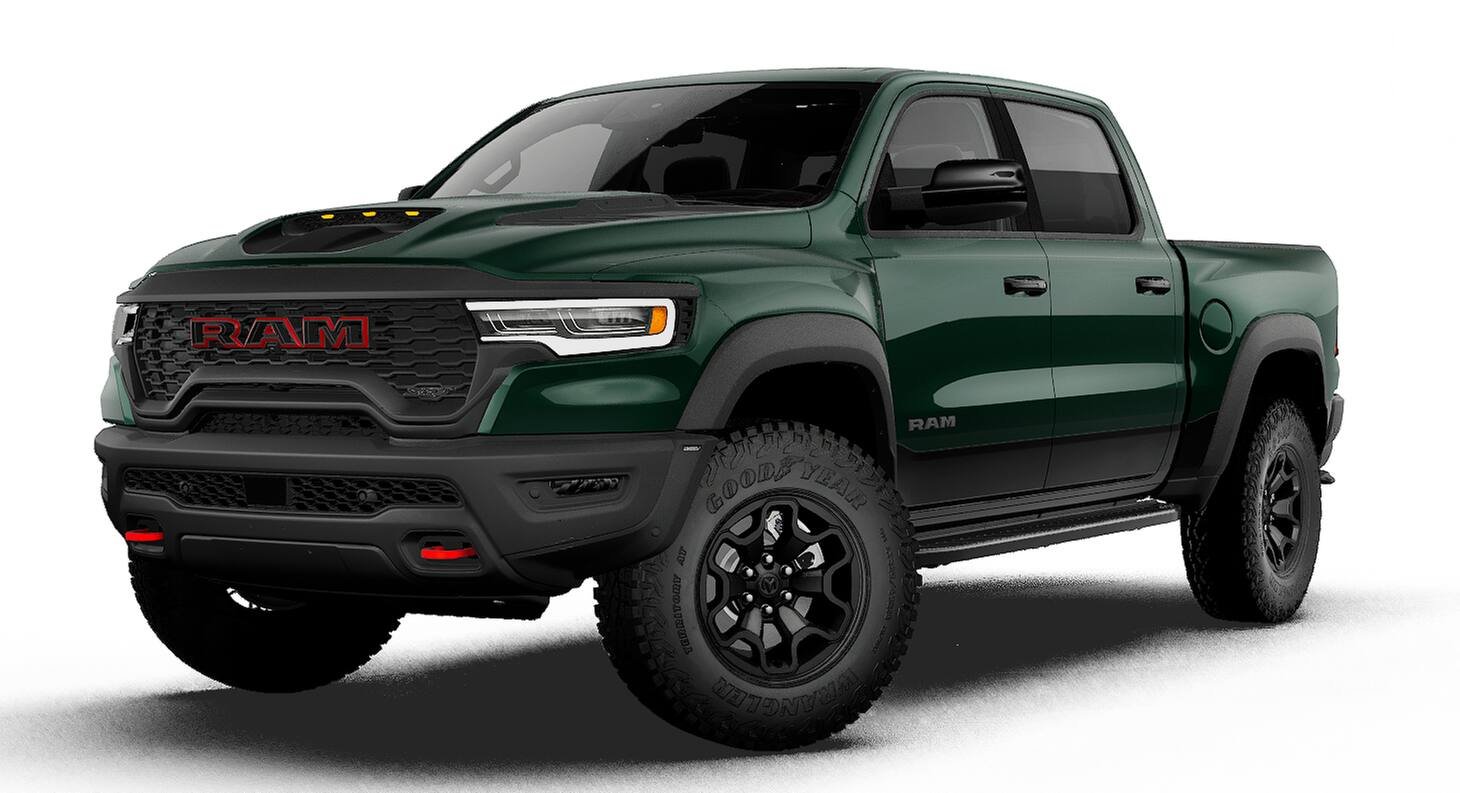 New 2027 Serrano-Green Metallic Exterior Paint RAM TRX image 1