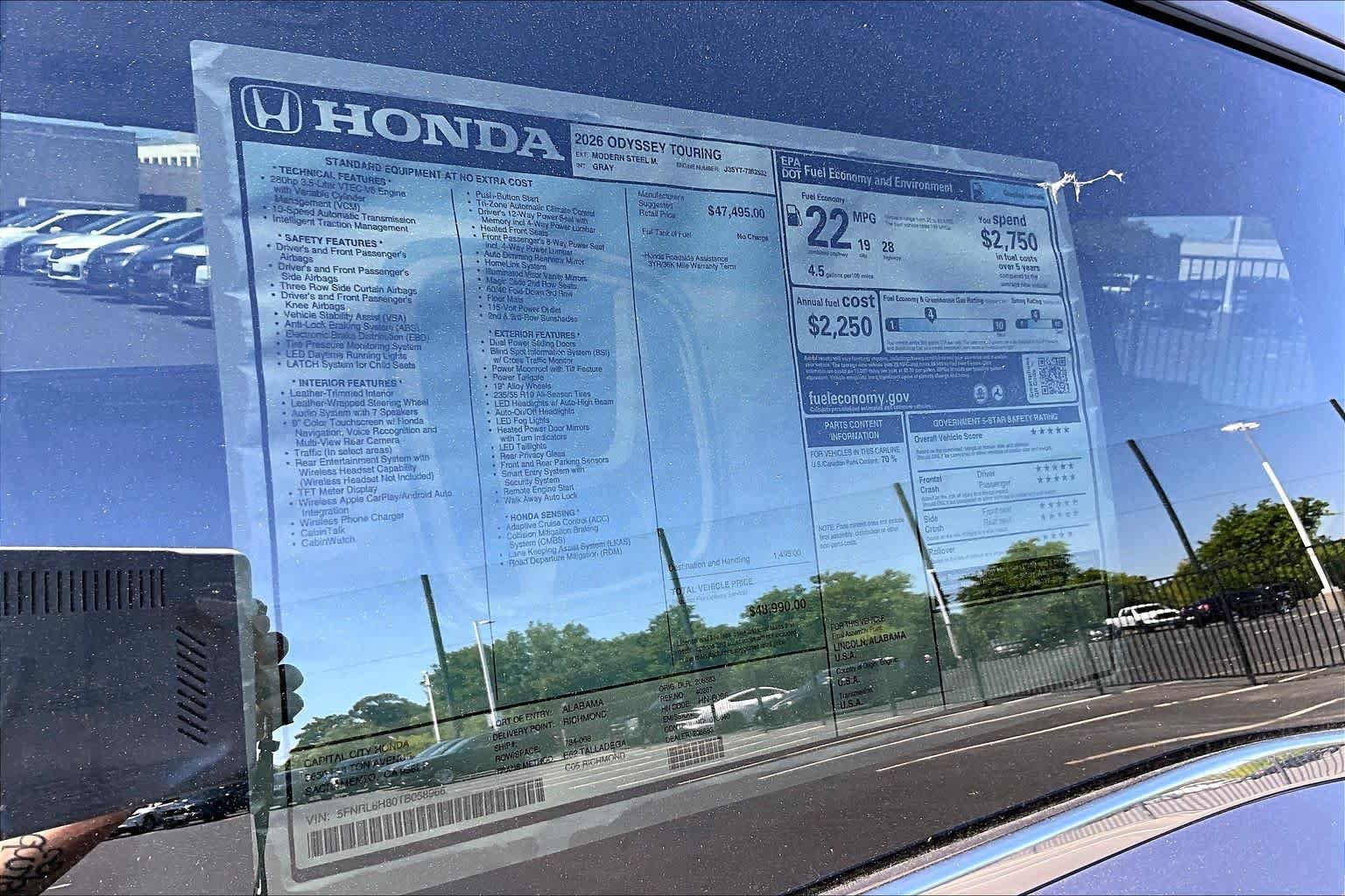 New 2026 Modern Steel Metallic Honda Touring image 21