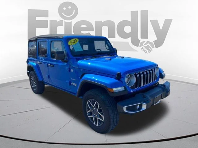 Used 2024 Blue Jeep Sahara image 3