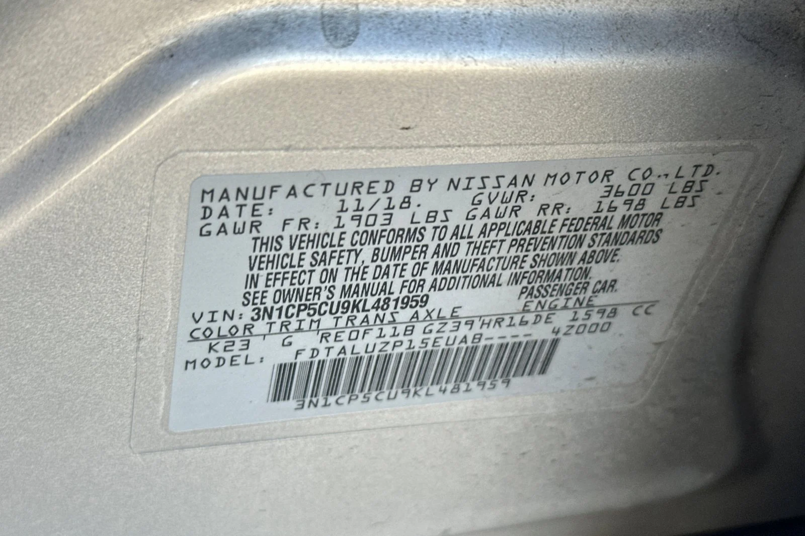 Used 2019 Silver Nissan SR image 28