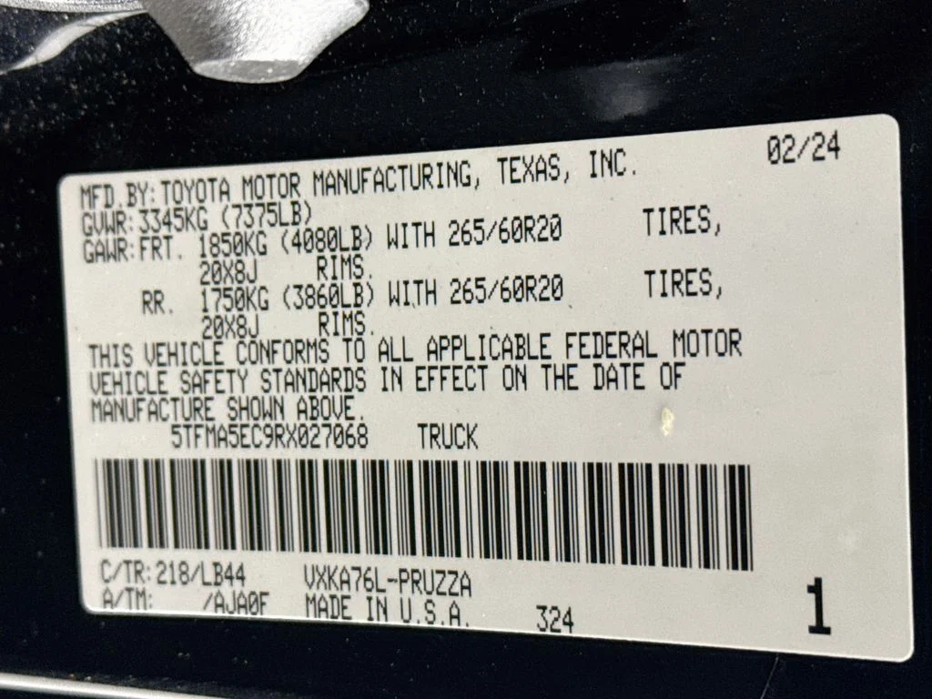 Used 2024 Midnight Black Metallic Toyota 1794 image 31