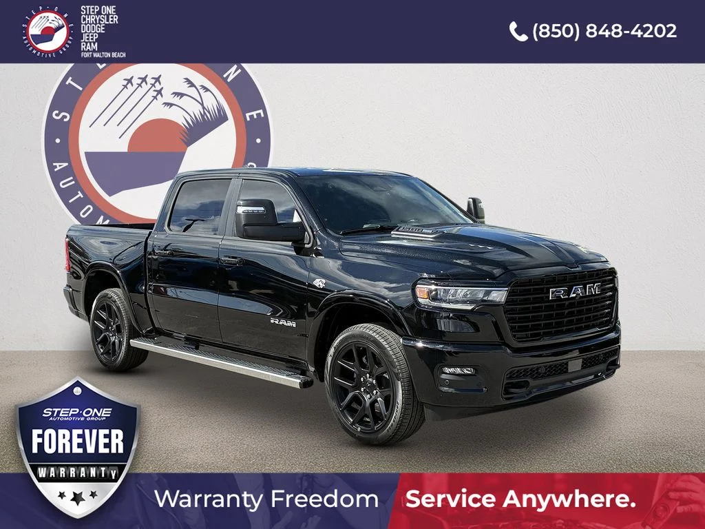 New 2026 Diamond Black Crystal Pearl-Coat Exterior Paint RAM Laramie image 1