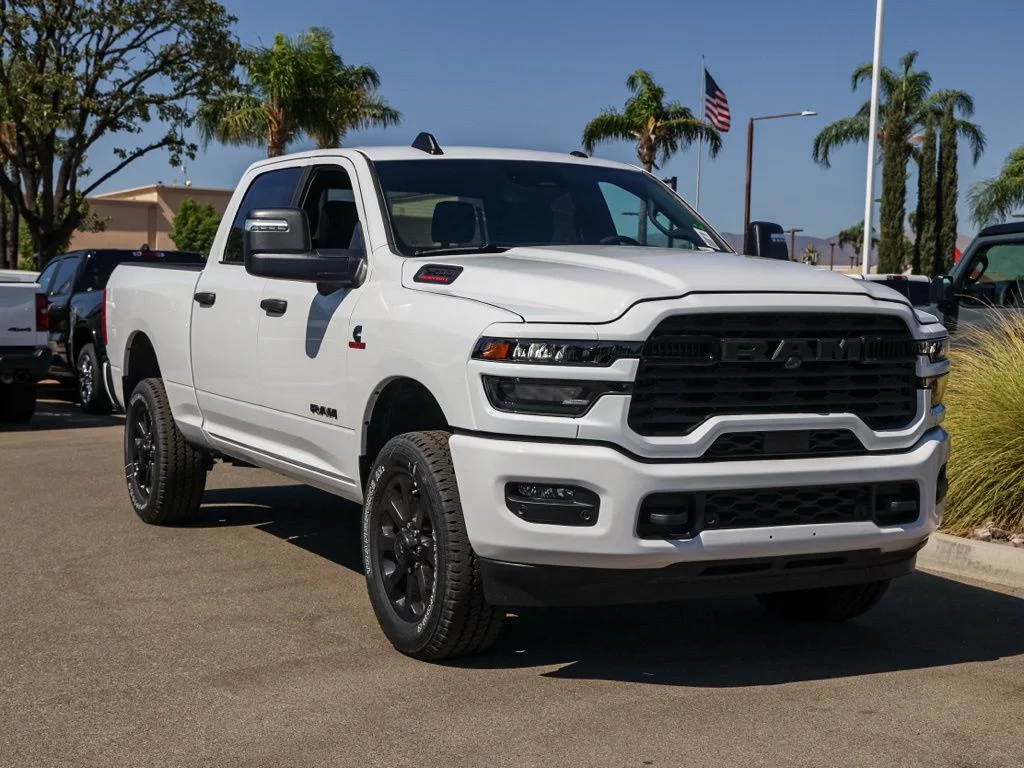 New 2026 Bright White Clear-Coat Exterior Paint RAM Big Horn Night Edition image 1
