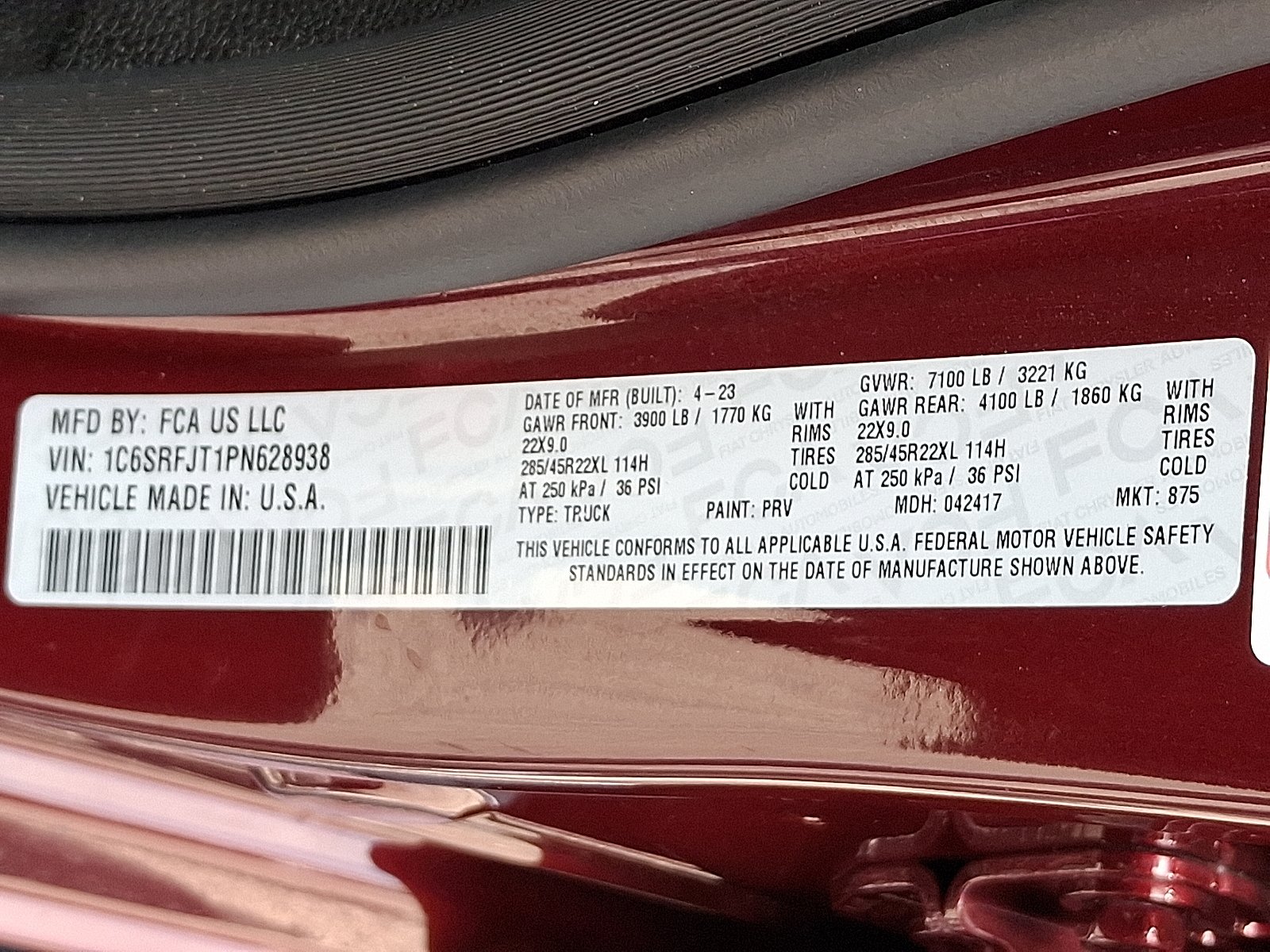 Certified Used 2023 Delmonico Red Pearlcoat - PRV Ram Laramie Crew Cab 4x4 5