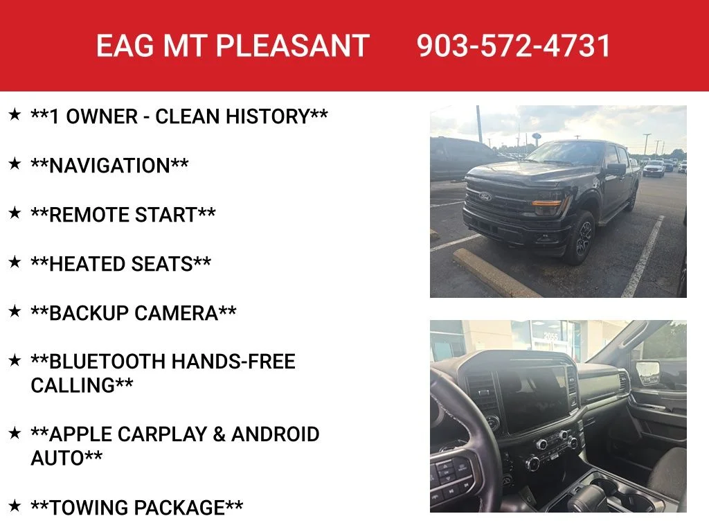Used 2024 Agate Black Metallic Ford XLT image 4