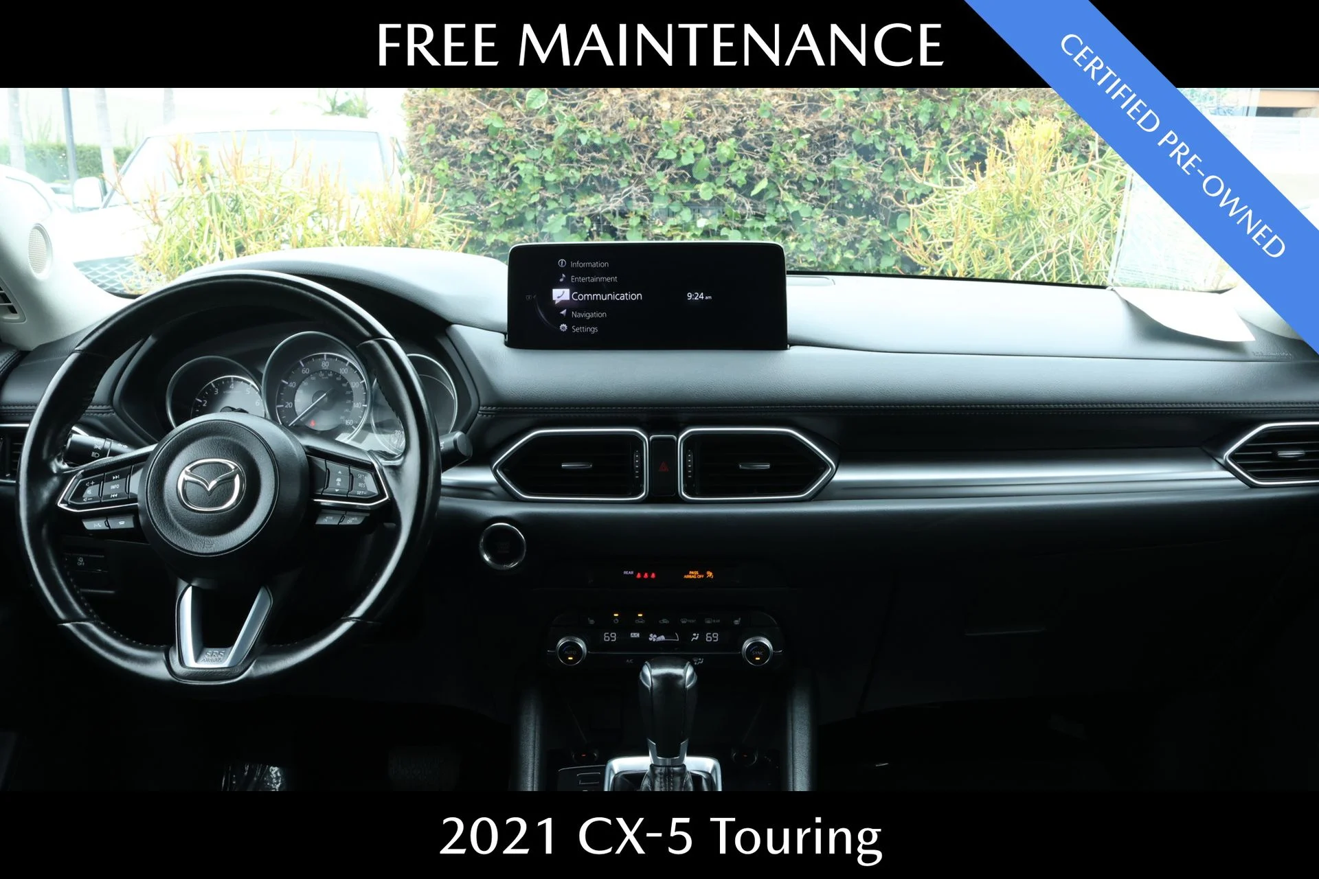 Certified Used 2021 Black Mazda Touring image 7