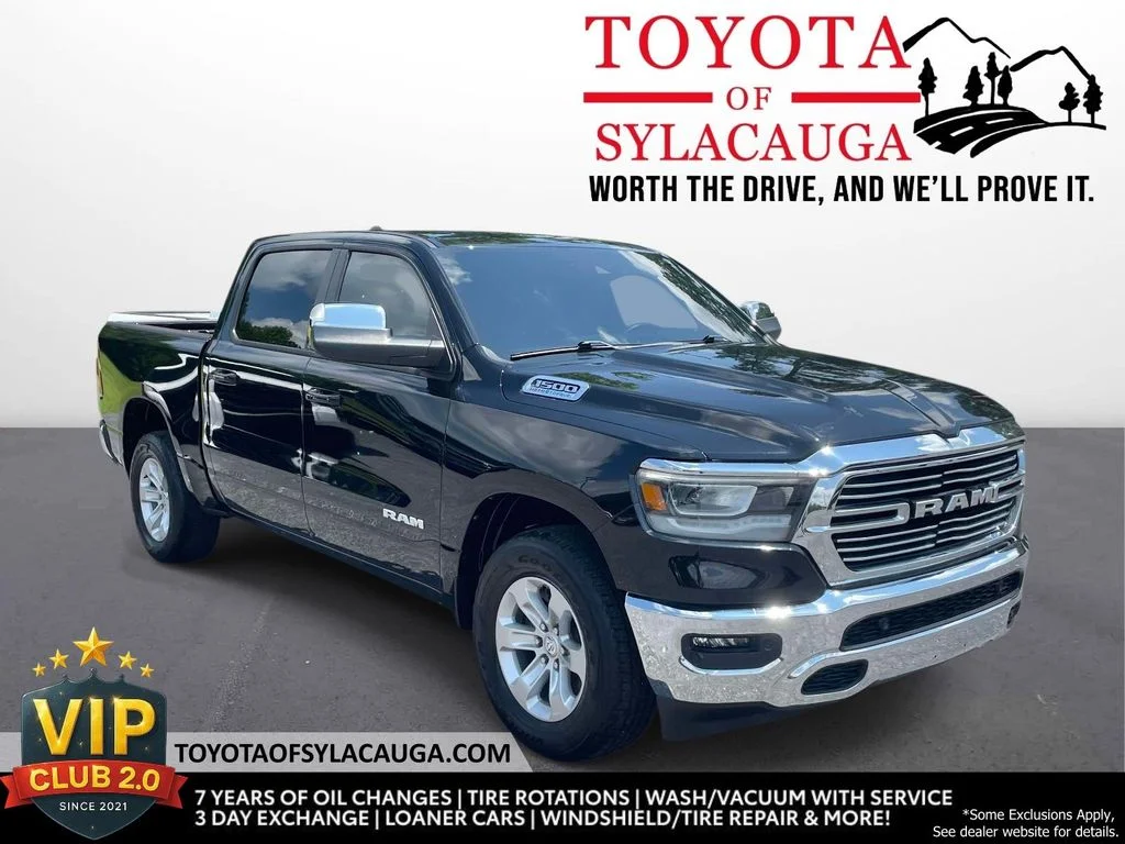 Used 2024 Diamond Black Crystal Pearlcoat Ram Laramie image 1