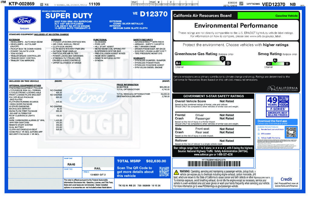 New 2027 Iconic Silver Metallic Ford F-250® XLT image 6