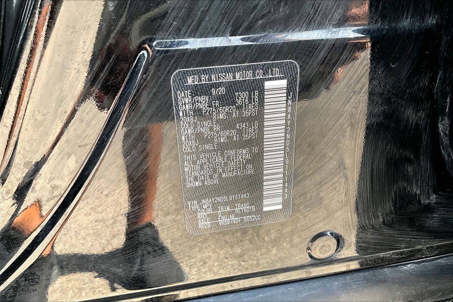 Used 2020 Super Black Nissan SL image 36