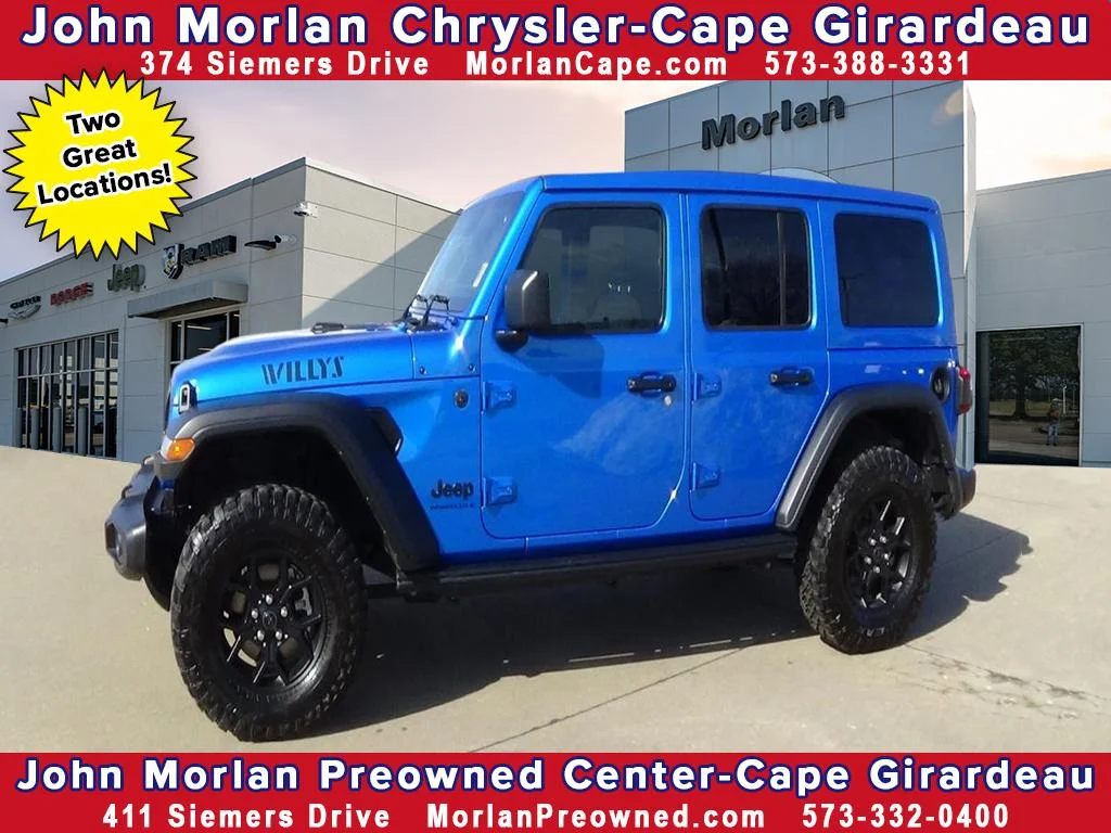 Used 2024 Hydro Blue Pearl Coat (pbj) Jeep Willys image 1