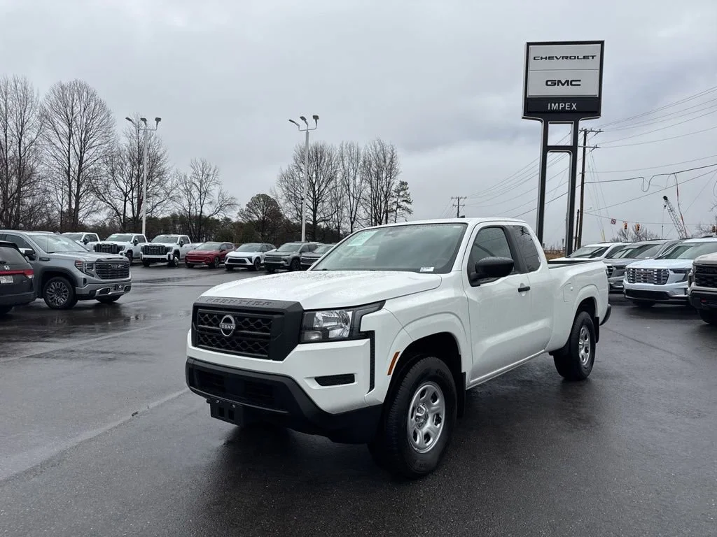 White 2024 Nissan Frontier S King Cab 4WD Pickup Truck Four-Wheel Drive 9-Speed Automatic