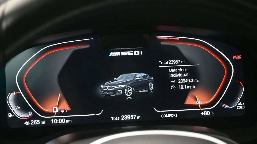 Certified Used 2023 Black Sapphire Metallic BMW M550i xDrive image 9
