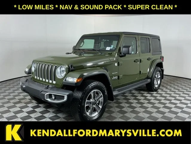 Pre-Owned 2021 Jeep Wrangler Unlimited Sahara 4WD 4D Sport Utility