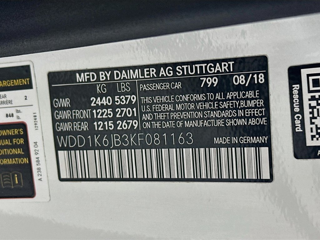 Used 2019 White Mercedes-Benz E 450 CONVERTIBLE BLUE TOP YACHT BLUE LEATHER INT. image 32