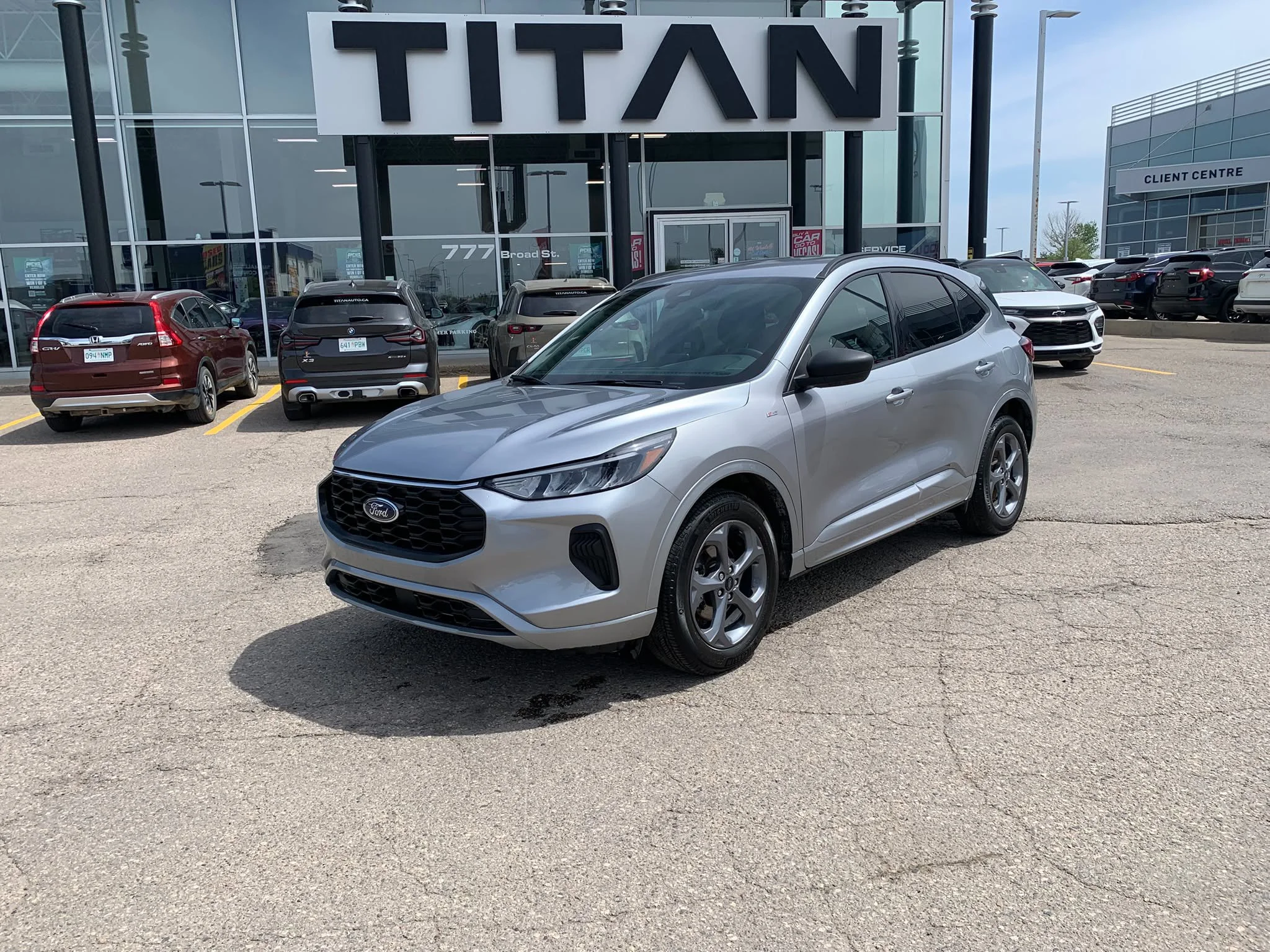 Certified Used 2023 Iconic Silver Metallic Ford ST-Line AWD*Remote Start | Htd Seats | Htd Wheel | Blind Spot Detection | Lane Keep Assist | CarPlay image 2