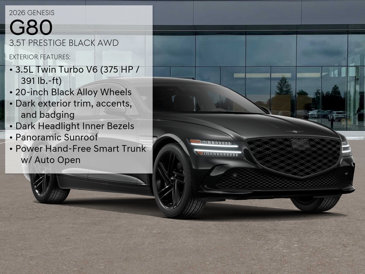 New 2026 Black Genesis 3.5T PRESTIGE BLACK image 3